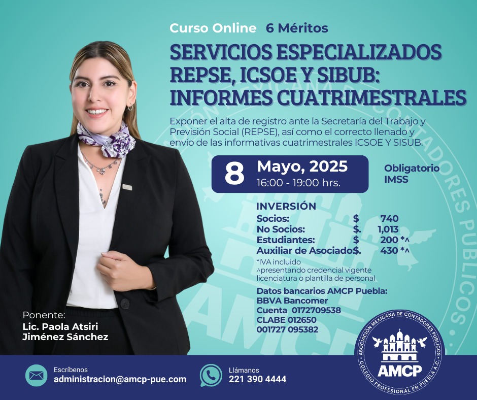 Servicios Especializados REPSE, ICSOE y SISUB: Informes Cuatrimestrales