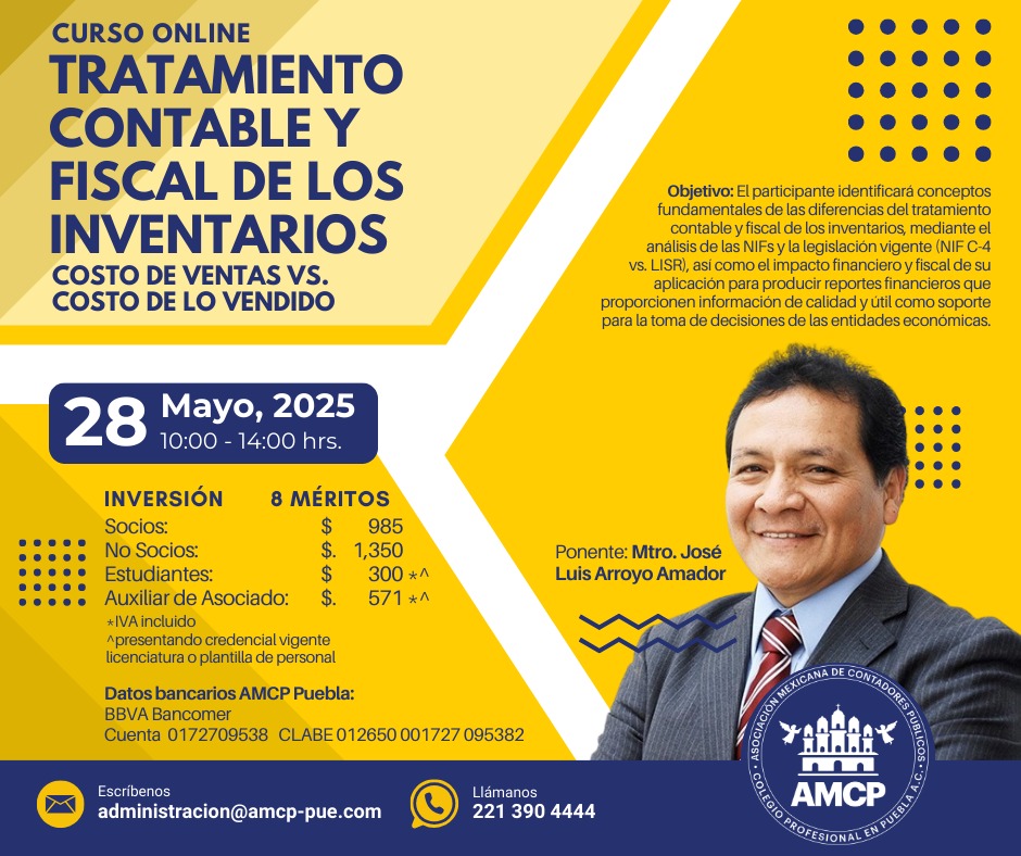 Tratamiento Contable y Fiscal de los Inventarios  (Costo de Ventas vs Costo de lo Vendido)